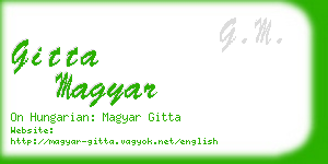 gitta magyar business card